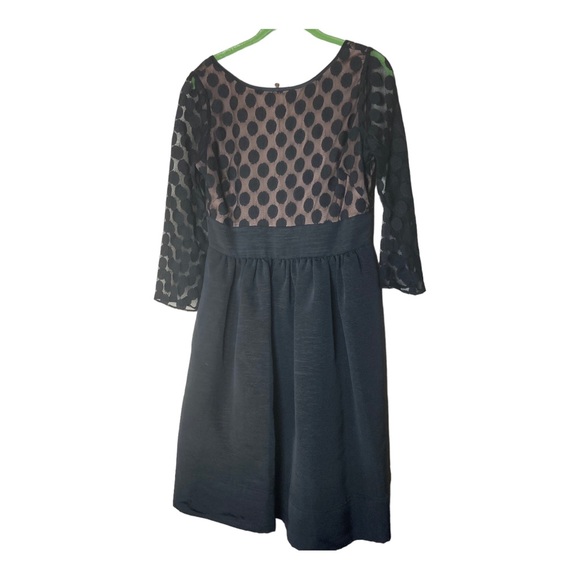 LBD by ElizaJ Dress with Polka dots Sheer Arms Size 6 - Picture 5 of 11
